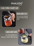 Hũ đựng gia vị thuỷ tinh borosilicate đa năng, nắp đậy inox 304 thông minh - Tặng kèm muỗng Phaledo P-0328 – ảnh 5