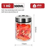 Hũ Thủy Tinh Nắp Inox304 Không Gỉ, Hũ Đựng Thực Phẩm Thủy Tinh Borosilicate An Toàn Sức Khỏe PHALEDO – ảnh 10