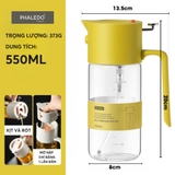 Chai Đựng Dầu Ăn, Nước Mắm Thuỷ Tinh Borosilicate 2 Chế Độ Phun Và Rót LISSAxPHALEDO (PL-0343) – ảnh 13