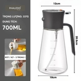 Chai Đựng Dầu Ăn Thuỷ Tinh Borosilicate Phun Rót Đa Năng LISSAxPHALEDO (PL-0342) – ảnh 12
