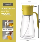 Chai Đựng Dầu Ăn Thuỷ Tinh Borosilicate Phun Rót Đa Năng LISSAxPHALEDO (PL-0342) – ảnh 13