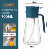 Chai Đựng Dầu Ăn Thuỷ Tinh Borosilicate Phun Rót Đa Năng LISSAxPHALEDO (PL-0342) – ảnh 14