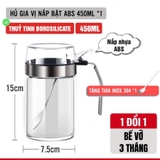 Lọ đựng gia vị thuỷ tinh boroslicate nắp bật bằng Inox 304 cao cấp (+tặng kèm thìa inox 304) PHALEDO – ảnh 22