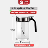 Lọ đựng gia vị thuỷ tinh boroslicate nắp bật bằng Inox 304 cao cấp (+tặng kèm thìa inox 304) PHALEDO – ảnh 24