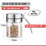 Lọ đựng gia vị thuỷ tinh boroslicate nắp bật bằng Inox 304 cao cấp (+tặng kèm thìa inox 304) PHALEDO – ảnh 25