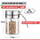 Lọ đựng gia vị thuỷ tinh boroslicate nắp bật bằng Inox 304 cao cấp (+tặng kèm thìa inox 304) PHALEDO – ảnh 26