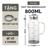 Bình  thuỷ tinh đựng dầu ăn, nước mắm dung tích lớn 1000ML cao cấp, nắp đậy kín bằng inox 304 & tay cầm PHALEDO P-0320 – ảnh 25