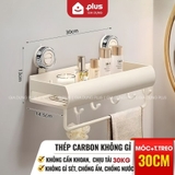 Kệ Đa Năng Cốc Hút Không Khoan Đục Chịu Tải 30Kg - Kệ Nhà Tắm Thép Carbon Không Gỉ Tiện Lợi – ảnh 16