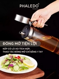 Chai đựng dầu ăn, nước tương nắp inox 304 đậy kín, dùng 1 tay tiện lợi cho nhà bếp Phaledo (PL-0335) – ảnh 5