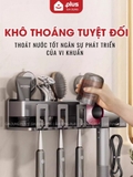 Kệ Đựng Bàn Chải Đánh Răng Kèm Cốc Không Khoan Đục, Kệ Nhà Tắm Để Máy Sấy Tóc Cao Cấp Không Gỉ Sét – ảnh 9