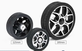 bánh xe AGV cao su đen 125*41mm phi 8mm tải 200Kg