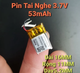 Pin sạc tai nghe 3.7V Lipo chuyên tai nghe bluetooth thiết bị cầm tay