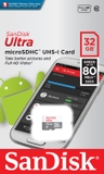 Thẻ nhớ cho Raspberry Sandisk ultra 32GB – 80MB/s