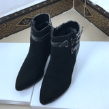 HIGH HEELS BOOTS PHỐI HOẠ TIẾT CARO CHUẨN NÀNG MỢ CHẢNH XỨ HÀN  B14.HIE