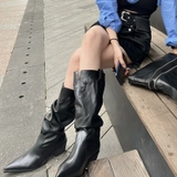 KNEE BOOTS DA DÁNG CAO BỒI PHONG CÁCH ANH MŨI NHỌN THỜI THƯỢNG B4.KNE