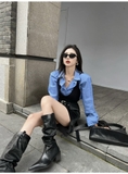 KNEE BOOTS DA DÁNG CAO BỒI PHONG CÁCH ANH MŨI NHỌN THỜI THƯỢNG B4.KNE