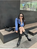 KNEE BOOTS DA DÁNG CAO BỒI PHONG CÁCH ANH MŨI NHỌN THỜI THƯỢNG B4.KNE