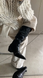 KNEE BOOTS DA DÁNG CAO BỒI PHONG CÁCH ANH MŨI NHỌN THỜI THƯỢNG B4.KNE