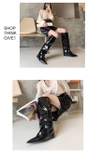 FANTACY BOOTS  GIẢ QUẦN DA BÓNG MŨI NHỌN THỜI TRANG  PHONG CÁCH CHÂU ÂU B1.FAN