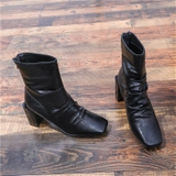 HIGHHEEL BOOTS MŨI VUÔNG ĐẾ TRỤ BASIC SIÊU CHẤT B1.HIE