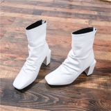 HIGHHEEL BOOTS MŨI VUÔNG ĐẾ TRỤ BASIC SIÊU CHẤT B1.HIE