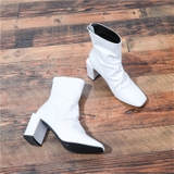 HIGHHEEL BOOTS MŨI VUÔNG ĐẾ TRỤ BASIC SIÊU CHẤT B1.HIE