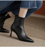 HIGH HEELS BOOTS PHONG CÁCH PHÁP THANH LỊCH  MŨI NHỌN  B2.HIE