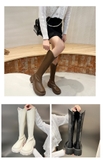 KNEE BOOTS BASIC PHONG CÁCH HIỆP SĨ ĐẦU TRÒN B2.KNE