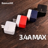 Củ sạc mini 2 USB Baseus 3.4A