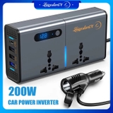 Bộ tẩu sạc đổi nguồn 12V/24V sang 220V AEMEKU cho ô tô công suất 200W