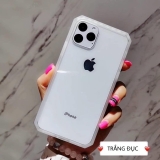 Ốp iPhone viền màu lưng kính Basic case