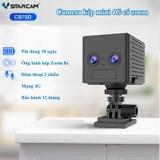 Camera 4g dùng sim Vstarcam CB75D pin sử dụng đến 10 ngày, ống kính kép zoom 6x, đàm thoại 2 chiều