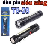 Đèn pin T6-26 Led Cob siêu sáng đa năng