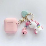 Case Airpods 1/2 kèm toping treo hình ngựa Unicorn