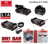 Bộ chia tẩu  sạc xe hơi M28 chính hãng Earldom