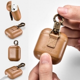 Bao da cao cấp có móc cho Airpods Icarer