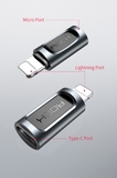 Adapter chuyển đổi Lightning to usb C Rock RCB0605