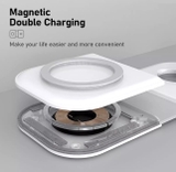 Bộ Sạc Không Dây HOCE Dual MagSafe Cho iPhone 12 Pro Max, Apple Watch, Airpods