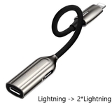 Đầu chuyển âm thanh Baseus L55 2in1 cho iPhone/ iPad ( Lightning to Dual Lightning)