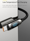 Cáp sạc siêu nhanh 100W có màn hình LED Baseus Display Fast Charging Data Cable Type-C to Type-C