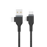 Cáp sạc nhanh đa năng WIWU PT06 4 in 1 USB + USB-C / Type-C to USB-C / Type-C + 8 Pin Platinum Data Cable