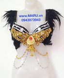 áo bra lông vũ, trang phục nữ, trang phục lễ hội nữ, carnival lông vũ nữ, maru