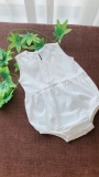Bộ liền bé gái màu trắng sát nách - giá sỉ