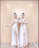 Váy belly dance màu trắng nữ thần