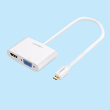 Cáp chuyển Micro HDMI sang HDMI VGA Ugreen 30354 với Jack Audio 3.5mm cho Ultrabook, điện thoại