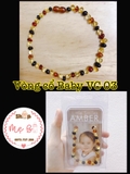 Vòng cổ hổ phách size Baby ( 33-35 cm)