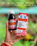 Siro trị viêm rát họng THROAT EASE SYRUP KIDS 0-9