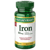 VIÊN UỐNG BỔ SUNG SẮT NATURE'S BOUNTY IRON 65MG - 100 VIÊN