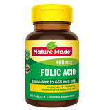 Viên uống bổ sung Folic Acid 400mcg Nature Made 250 viên của Mỹ