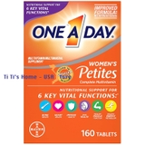 One A Day, viên uống bổ sung multivitamin One A Day Women’s Petites, Multivitamin, 160 viên nén